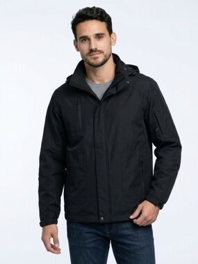 Port Authority Black Hooded Shell Jacket #raingear #wetsoccergames #lightwear
